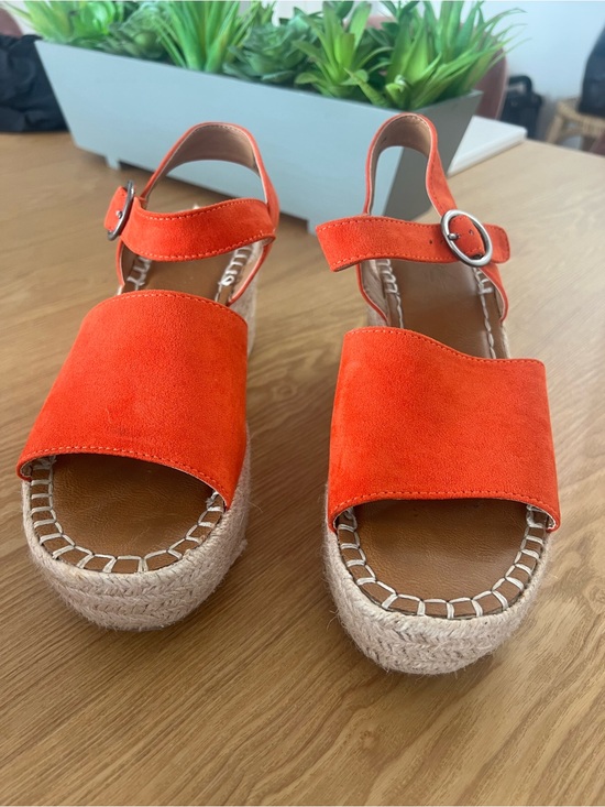 Universal Thread Shoes - Universal Thread Suede Platform Espadrille Sandals in Orange